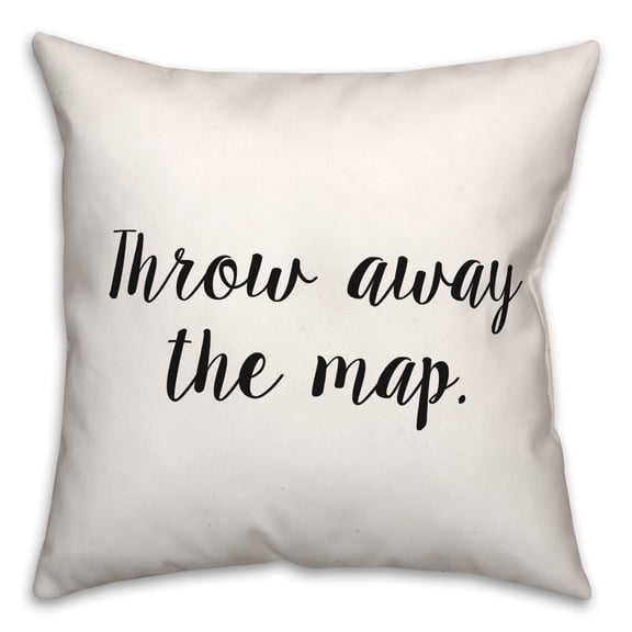 Creative Products Map 18x18 Spun Poly Pillow