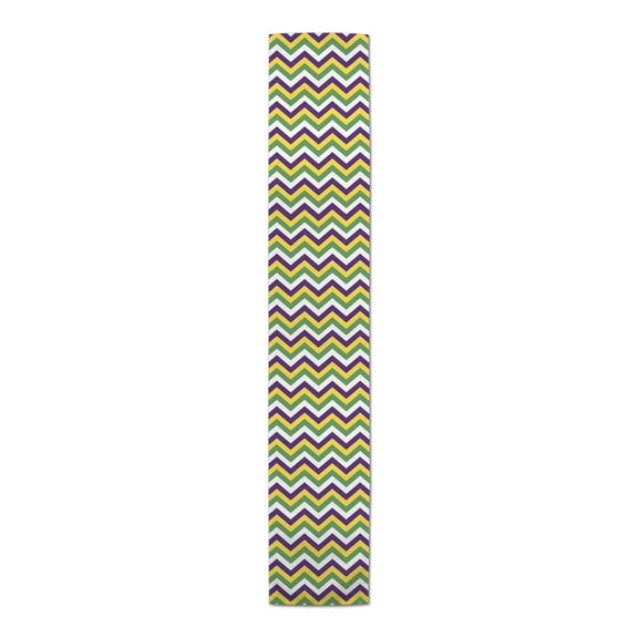 Creative Products Mardi Gras Chevron 16x72 Cotton Twill Table Runner