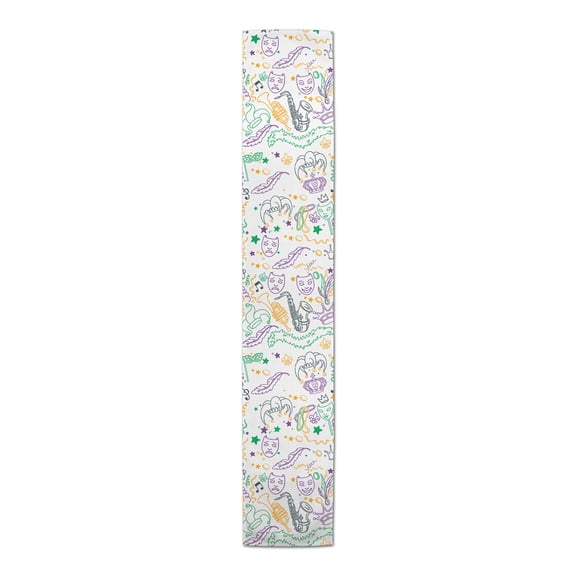 Creative Products Mardi Gras Graffiti 2 16 x 72 Poly Twill Table Runner