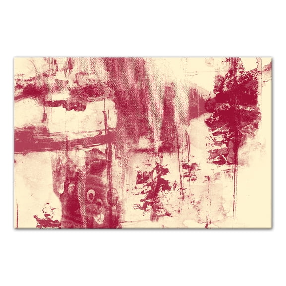 Creative Products Maroon Brush Strokes 30 x 20 Canvas Wall Art