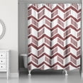 thumbnail image 1 of Creative Products Maroon Chevron 71 x 74 Shower Curtain, 1 of 2
