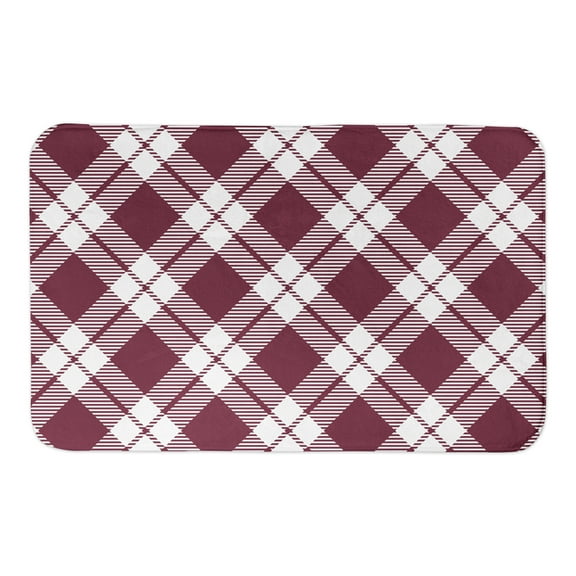 Creative Products Maroon Diamond 34x21 Bath Mat