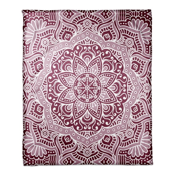 Creative Products Maroon Medallion 50x60 Coral Fleece Blanket