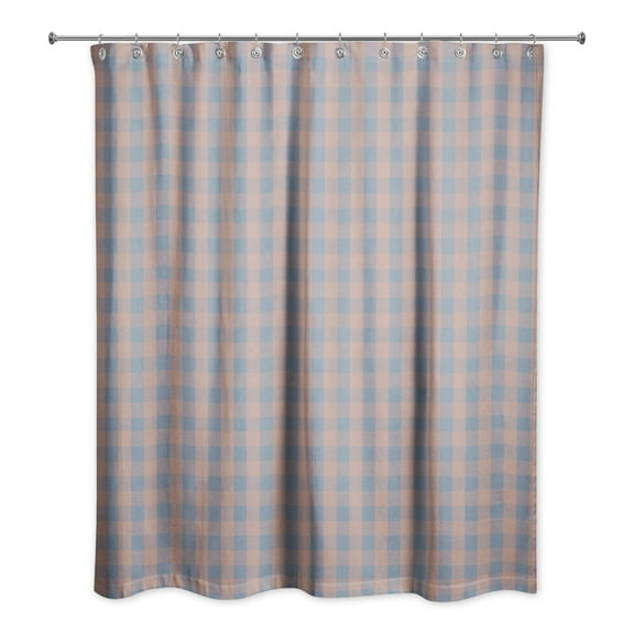 Creative Products Maroon Plaid 71x74 Shower Curtain