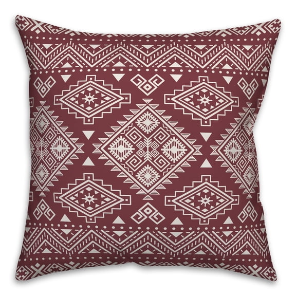 Creative Products Maroon Tribal 16x16 Spun Poly Pillow