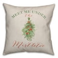 thumbnail image 1 of Creative Products Meet Under Mistletoe 16 x 16 Spun Poly Pillow, 1 of 2