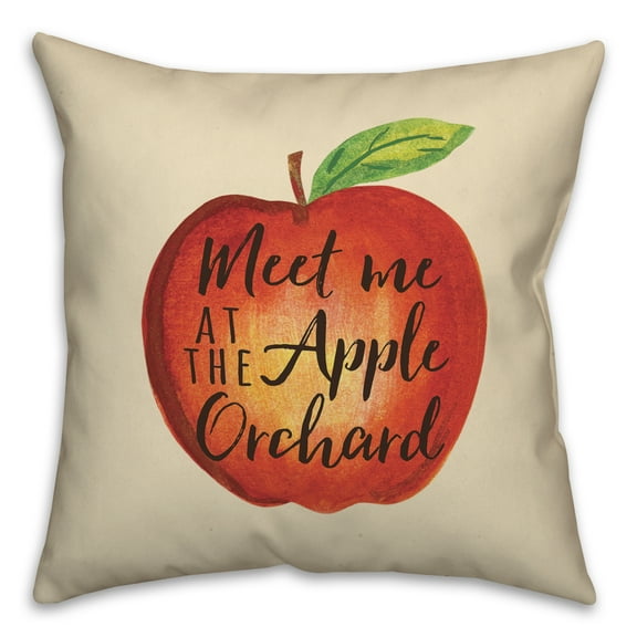 Creative Products Meet me at the apple orchard 16x16 Spun Poly Pillow