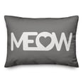 thumbnail image 1 of Creative Products Meow Heart 14x20 Spun Poly Pillow, 1 of 3