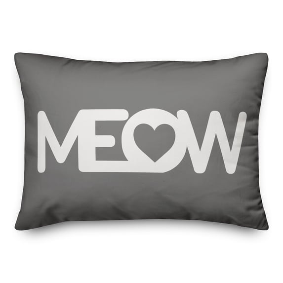 Creative Products Meow Heart 14x20 Spun Poly Pillow