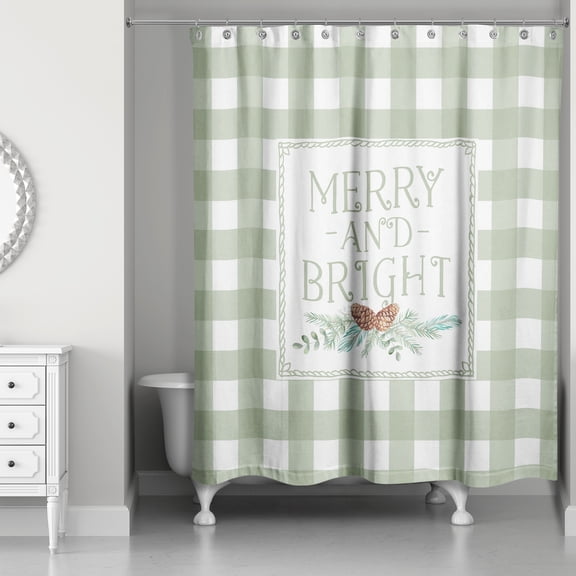 Creative Products Merry And Bright 71x74 Shower Curtain