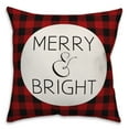 thumbnail image 1 of Creative Products Merry & Bright Red Plaid 20x20 Spun Poly Pillow, 1 of 3