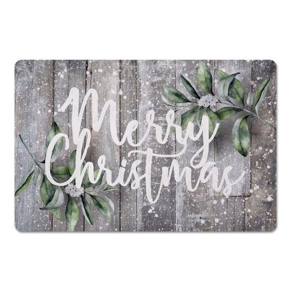 Creative Products Merry Chistmas Aspen Wood 27x18 Floor Mat