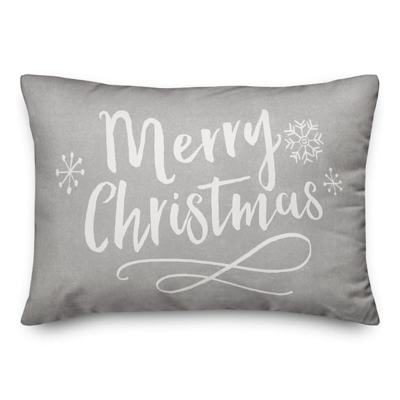 Creative Products Merry Christmas Script 20 x 14 Spun Poly Pillow