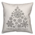 thumbnail image 1 of Creative Products Merry Christmas Snowflake Tree 16x16 Spun Poly Pillow, 1 of 2