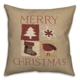 thumbnail image 1 of Creative Products Merry Christmas antique 16x16 Spun Poly Pillow, 1 of 3