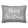 thumbnail image 1 of Creative Products Merry Christmas in Gray 14x20 Spun Poly Pillow, 1 of 2