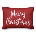 thumbnail image 1 of Creative Products Merry Christmas in Red 14x20 Spun Poly Pillow, 1 of 2
