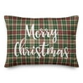 thumbnail image 1 of Creative Products Merry Christmas in Tartan Plaid 14x20 Spun Poly Pillow, 1 of 2
