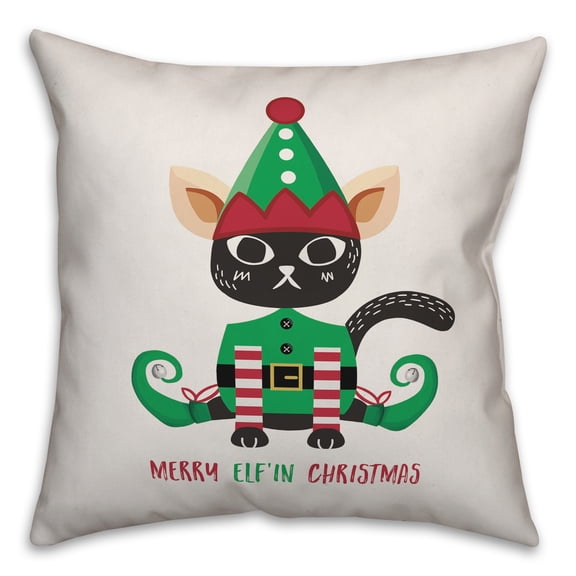 Creative Products Merry Elfin Christmas 16x16 Spun Poly Pillow