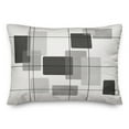 thumbnail image 1 of Creative Products Mid-Mod Black and White Rectangles 14x20 Spun Poly Pillow, 1 of 3
