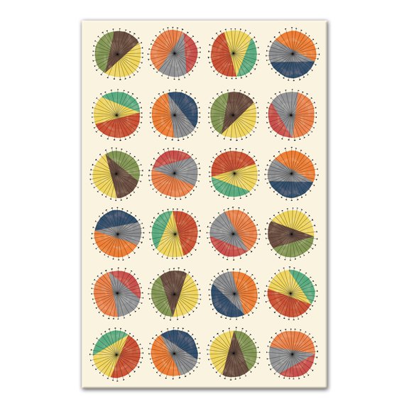 Creative Products Mid Mod Circle 16 x 24 Canvas Wall Art