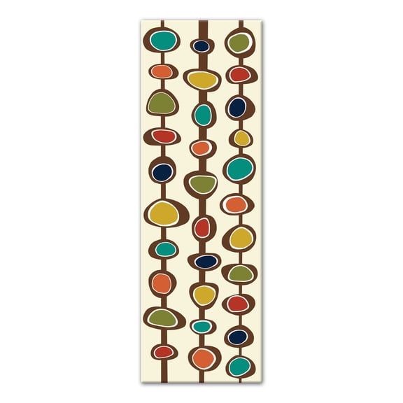 Creative Products Mid Mod Circle Stacks 12 x 36 Canvas Wall Art