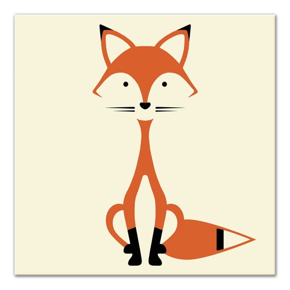 Creative Products Mid Mod Fox 16 x 16 Canvas Wall Art