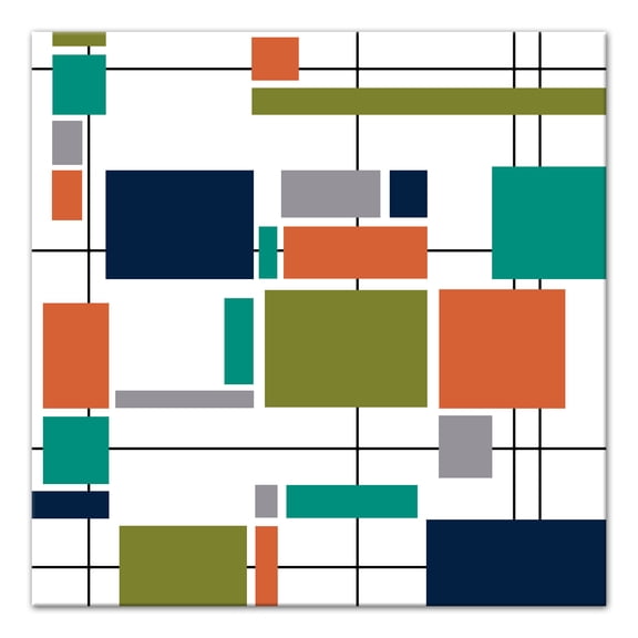 Creative Products Mid Mod Grid 16 x 16 Canvas Wall Art