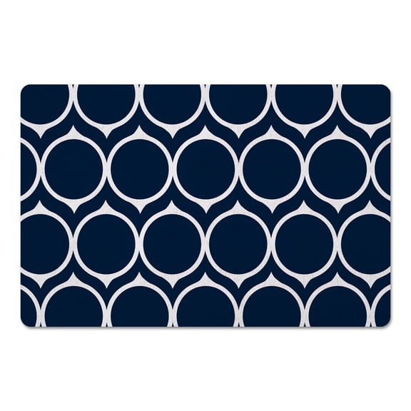 Creative Products Mid Mod Navy 27x18 Floor Mat