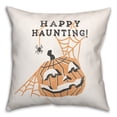 thumbnail image 1 of Creative Products Mid Mod Pumpkin Happy Haunting 18x18 Spun Poly Pillow, 1 of 3