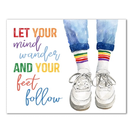 Creative Products Mind Wander Feet Follow 14 x 11 Canvas Wall Art