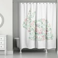 thumbnail image 1 of Creative Products Mint Floral Tranquil Rabbit 71x74 Shower Curtain, 1 of 7