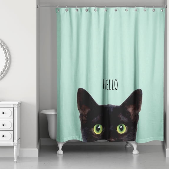 Creative Products Mint Hello Kitty 71x74 Shower Curtain