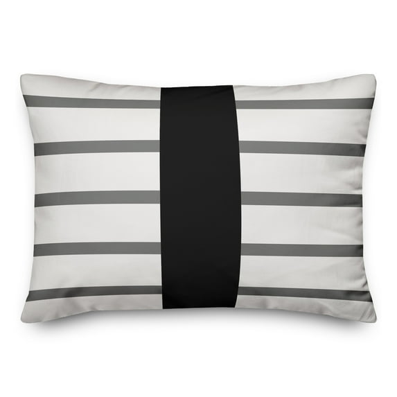 Creative Products Mirrored Stripes Gray 14 x 20 Indoor / Outdoor Pillow