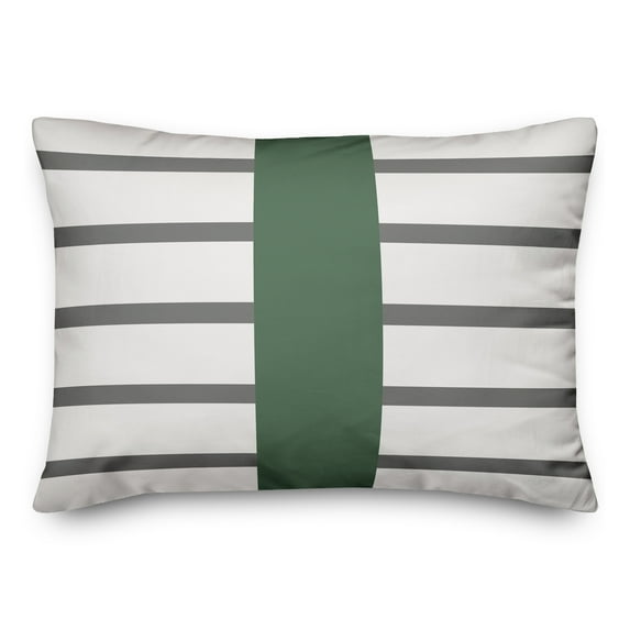 Creative Products Mirrored Stripes Green 14 x 20 Indoor / Outdoor Pillow