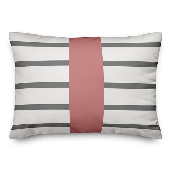 Creative Products Mirrored Stripes Pink 14 x 20 Indoor / Outdoor Pillow