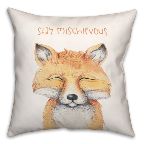 Creative Products Mischievous Fox 18x18 Spun Poly Pillow