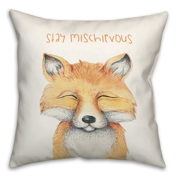 Creative Products Mischievous Fox 18x18 Spun Poly Pillow