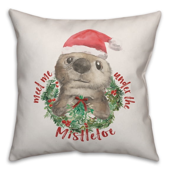 Creative Products Mistletoe Otter 16x16 Spun Poly Pillow