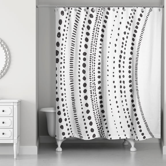 Creative Products Mod Dots 71x74 Shower Curtain