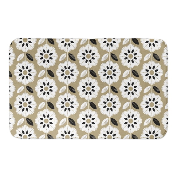 Creative Products Mod Gold Flower 21 x 34 Bath Mat
