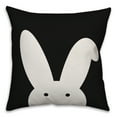 thumbnail image 1 of Creative Products Modern Black and White Bunny 16x16 Spun Poly Pillow, 1 of 3