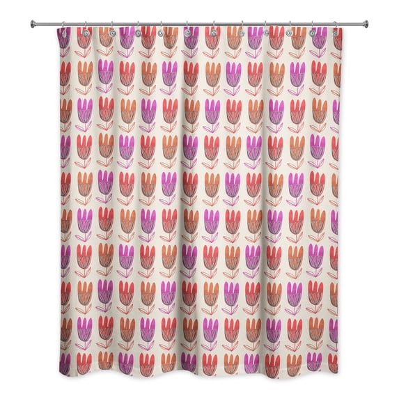 Creative Products Modern Floral Pattern 71x74 Shower Curtain