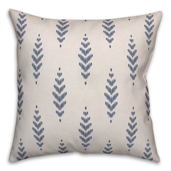 Creative Products Modern Indigo Ikat 18 x 18 Spun Poly Pillow