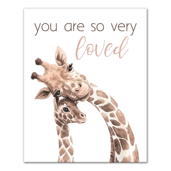 Creative Products Mom and Baby Giraffe 16x20 Canvas Wall Art