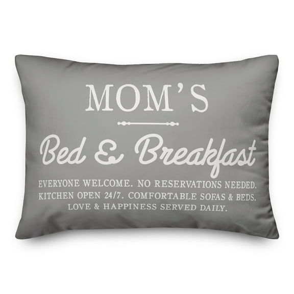 Creative Products Mom's Bed and Breakfast 14x20 Spun Poly Pillow
