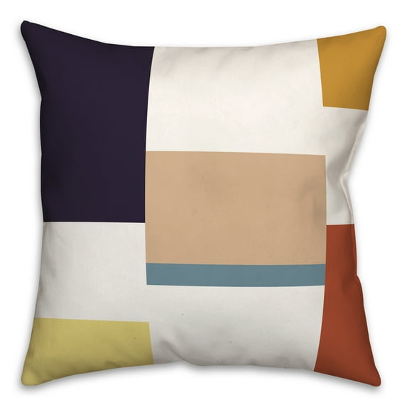 Creative Products Mondrian Block Pattern 18x18 Indoor / Outdoor Pillow