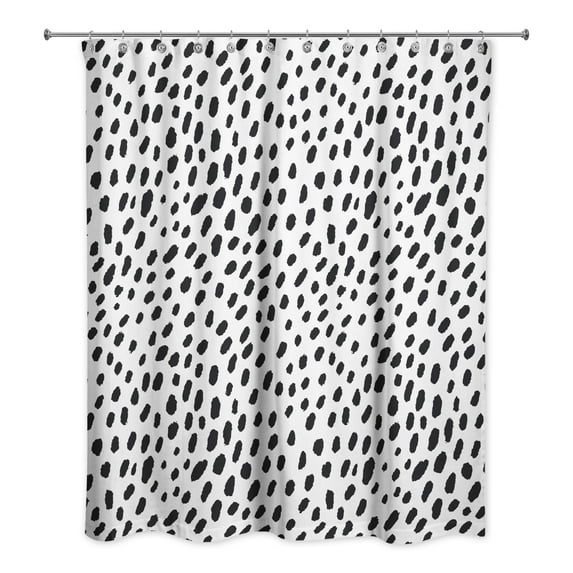 Creative Products Monochromatic Spot Pattern 71x74 Shower Curtain