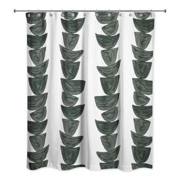 Creative Products Monochromatic Stacked Bowls 71x74 Shower Curtain