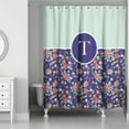 thumbnail image 1 of Creative Products Monogram Floral Shower Curtain - T, 1 of 2